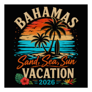 Bahamas Sand Sea Sun Vacation 2026 Poster