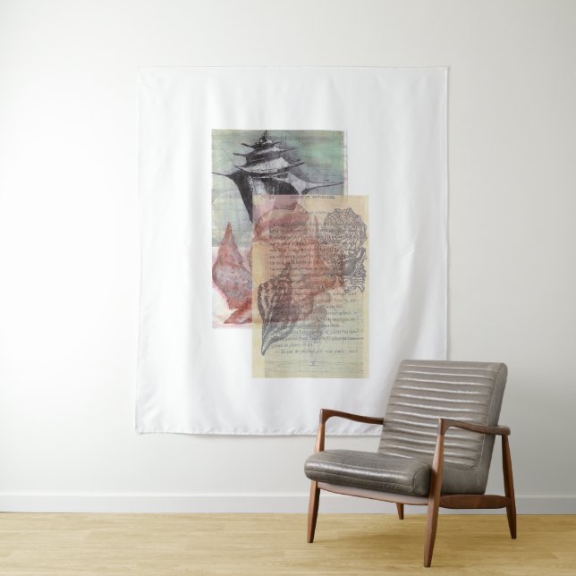 Bahamas Seashells 4 Tapestry (In Situ)