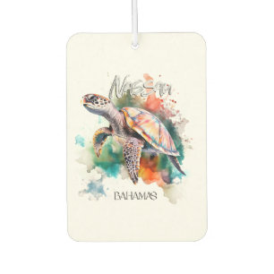 Bahamas Seat Turtle Bahamian Flag Beach Great Shar Air Freshener