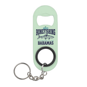 Bahamas Souvenir Gift : Abaco Bahamas Bonefishing Keychain Bottle Opener