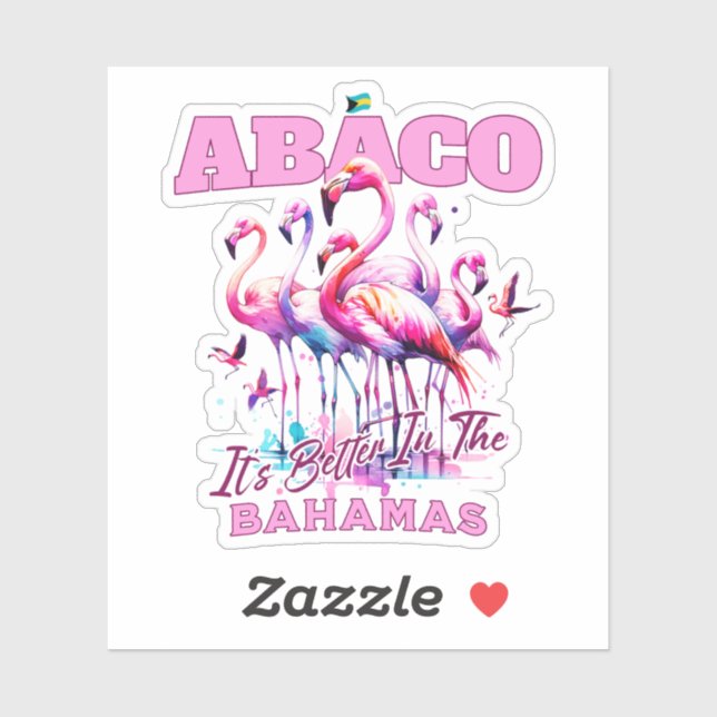 Bahamas Souvenir Gift : Abaco Bahamas Flamingo (Sheet)