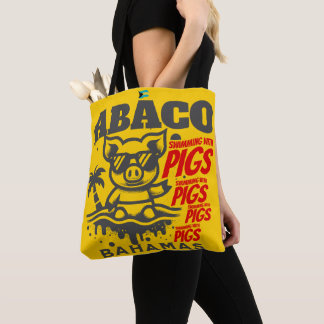 Bahamas Souvenir Gift: Abaco Bahamas Swimming Pigs Tote Bag