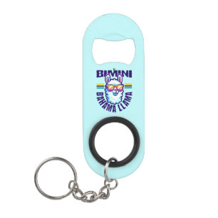 Bahamas Souvenir Gift: Bimini Bahamas Bahama Llama Keychain Bottle Opener