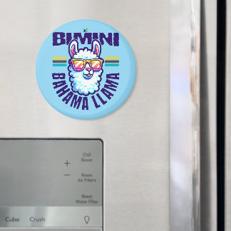 Bahamas Souvenir Gift: Bimini Bahamas Bahama Llama Magnet