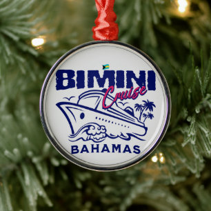 Bahamas Souvenir Gift : Bimini Bahamas Cruise Metal Ornament