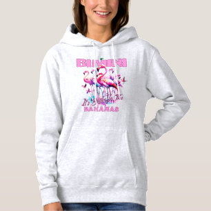 Bahamas Souvenir Gift : Bimini Bahamas Flamingo Hoodie
