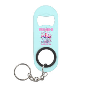 Bahamas Souvenir Gift : Bimini Bahamas Flamingo Keychain Bottle Opener