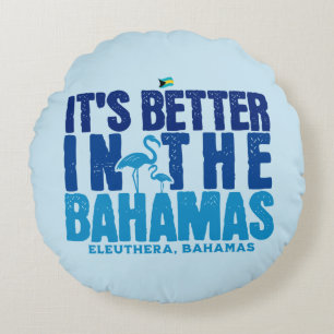 Bahamas Souvenir Gift : Eleuthera Bahamas Cruise Round Pillow