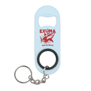 Bahamas Souvenir Gift: Exuma Bahamas Shark Fish Keychain Bottle Opener