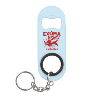 Bahamas Souvenir Gift: Exuma Bahamas Shark Fish Keychain Bottle Opener