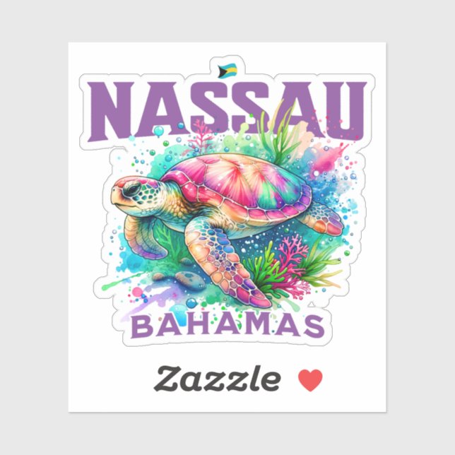 Bahamas Souvenir Gift : Nassau Bahamas Sea Turtle (Sheet)