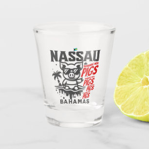 Bahamas Souvenir Gift: Nassau Bahamas Swimming Pig Shot Glass