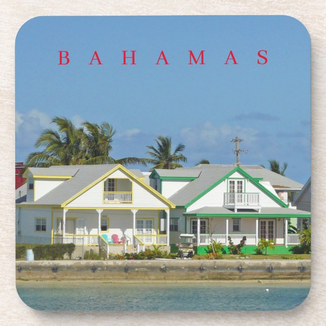 Bahamas Spanish Wells view coasters (Front)