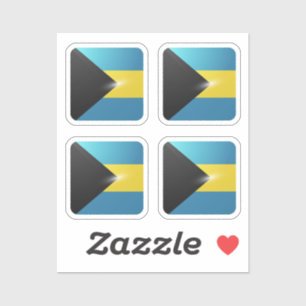 Bahamas square glossy flag