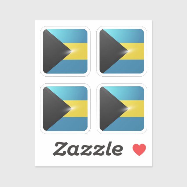 Bahamas square glossy flag (Sheet)