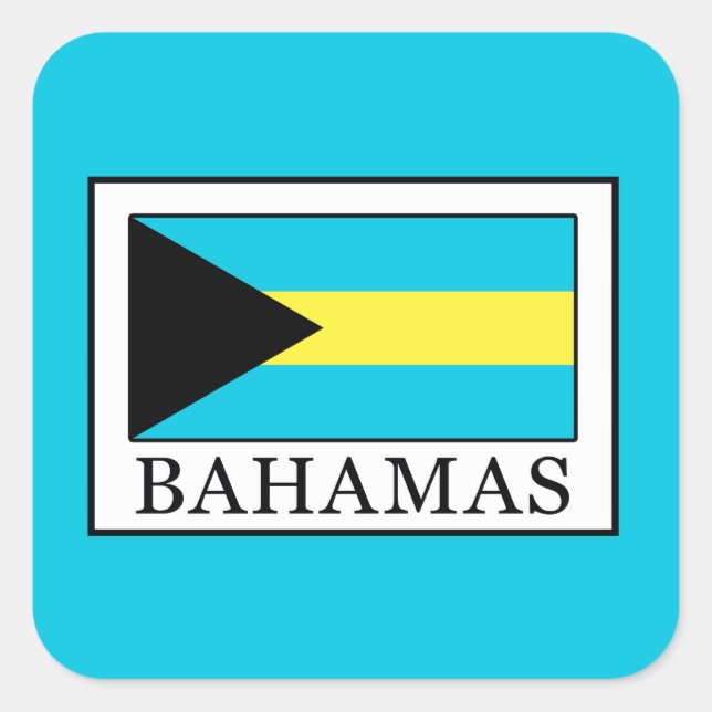 Bahamas Square Sticker (Front)