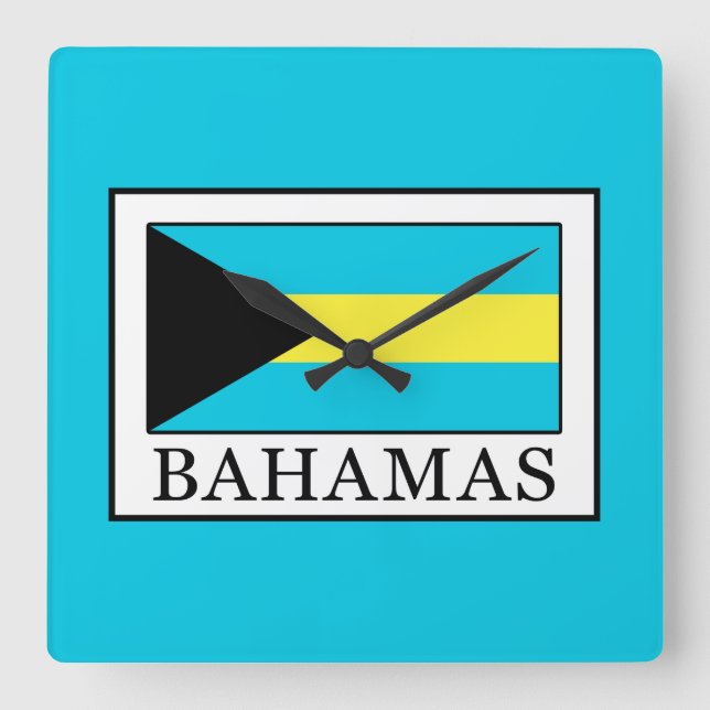 Bahamas Square Wall Clock (Front)