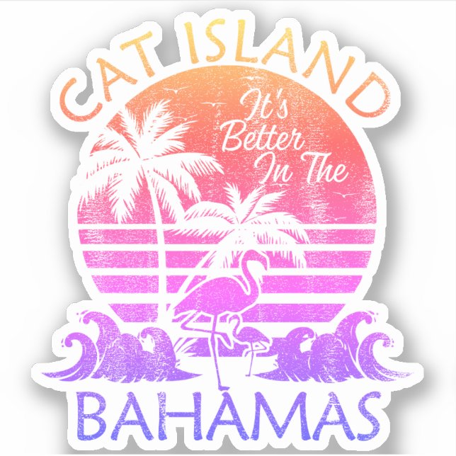 Bahamas Sticker Cat Island Vacation Beach Cruise (Front)