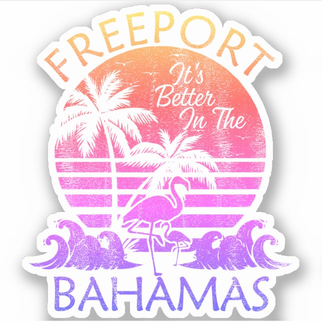 Bahamas Sticker Freeport Vacation Beach Cruise (Front)