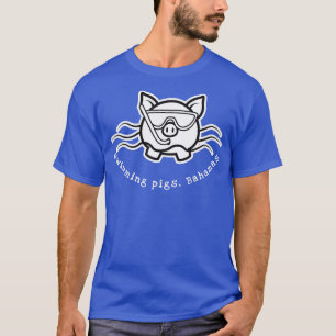 Bahamas Swimming Pig with Mask and Snorkel T-Shirt