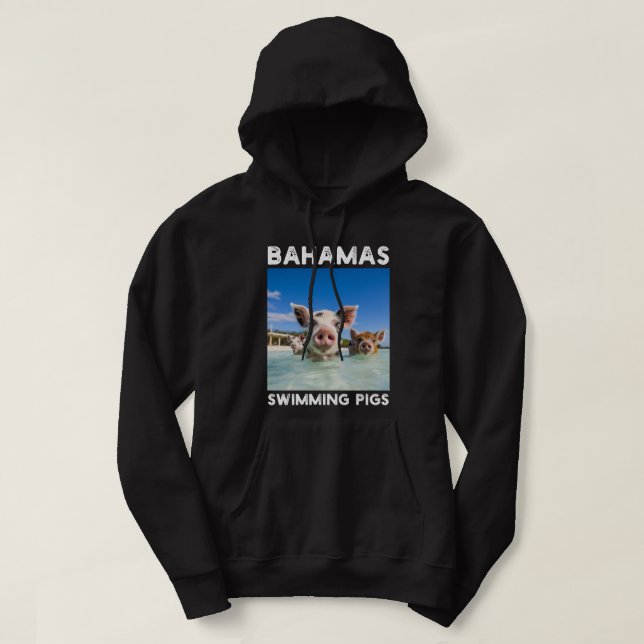 Bahamas Swimming Pigs Exuma Hoodie (Design Front)