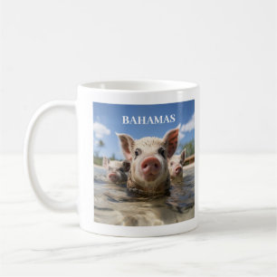 Bahamas Swimming Pigs - Exuma Pig Beach Adventure Coffee Mug