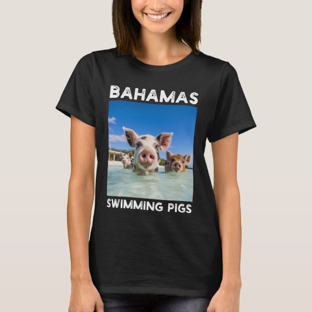 Bahamas Swimming Pigs Exuma T-Shirt (Front)