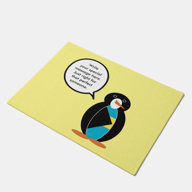 Bahamas Talking Ms Penguin  Doormat (Angled)