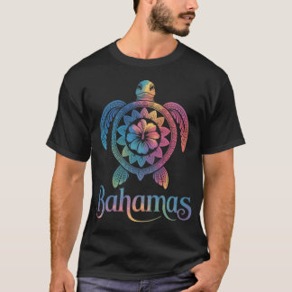 Bahamas Tie Dye Sea Turtle Vacation T-Shirt