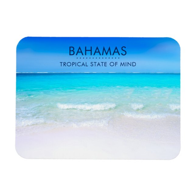 Bahamas Tropical Beach with a Turquoise Sea Magnet (Horizontal)