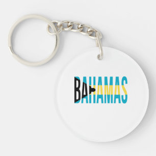 Bahamas Vacation Island Flag Keychain