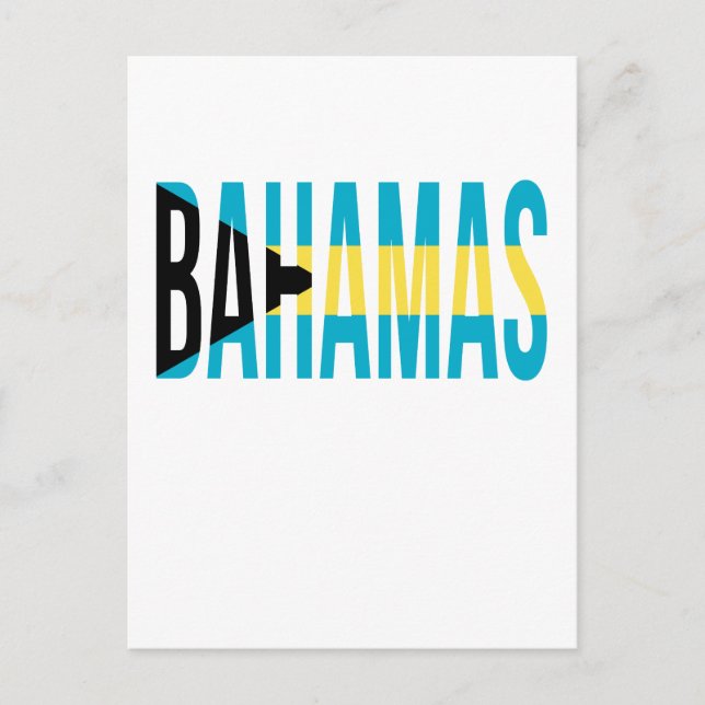 Bahamas Vacation Island Flag Postcard (Front)