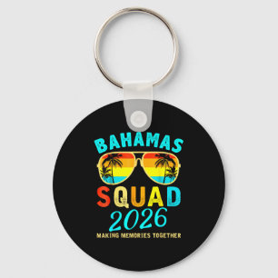 Bahamas Vacation Squad Family Friends Artwork Keychain