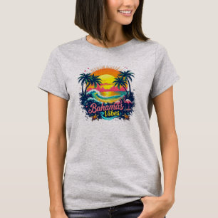 Bahamas Vibes Retro Sunset T-Shirt