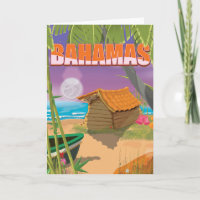 Bahamas vintage travel poster