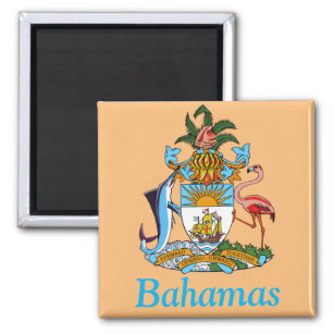 Bahamas with Coat of Arms (Caribbean Paradise) Magnet