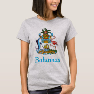 Bahamas with Coat of Arms (Island Paradise) T-Shirt
