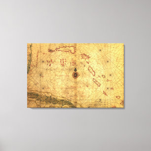 BahamasPanoramic MapBahamas Canvas Print