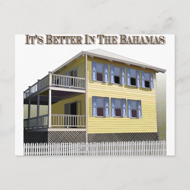 Bahamian Architecture Postcard (Front)