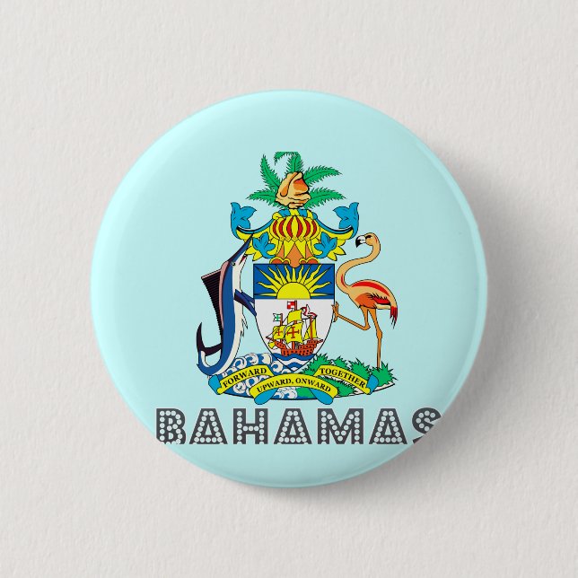 Bahamian Emblem 2 Inch Round Button (Front)