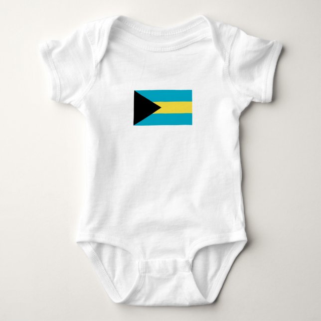 Bahamian Flag Baby Bodysuit (Front)
