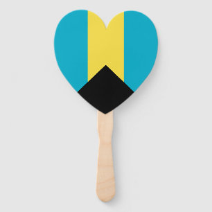 Bahamian Flag Hand Fan