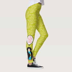 Bahamian Flag Holiday Ms. Penguin Talking Leggings