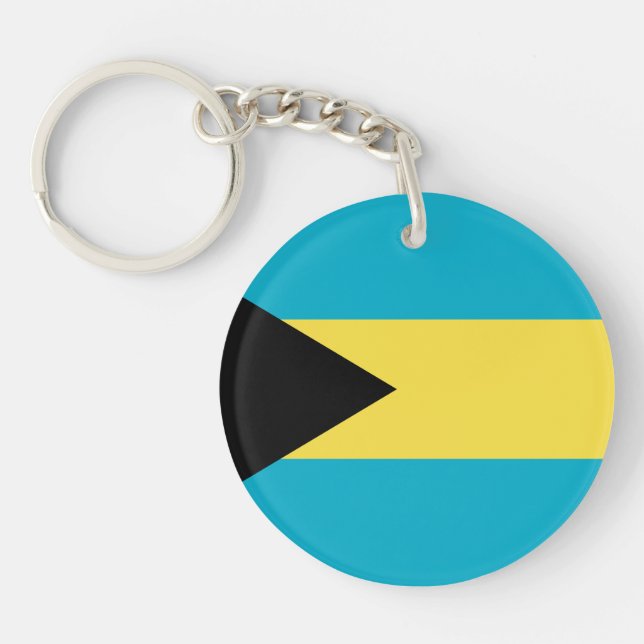 Bahamian Flag Keychain (Front)