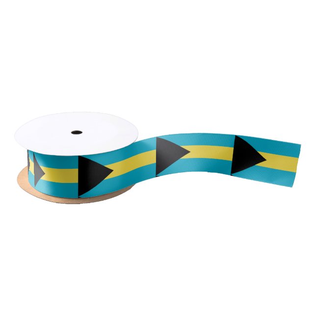 Bahamian flag ribbon satin ribbon (Spool)