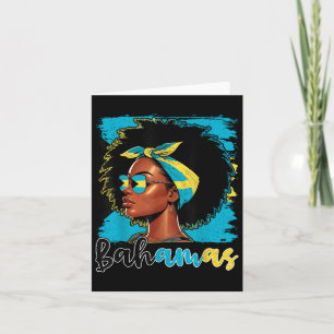 Bahamian Girl Bahamas Flag Proud Bahamian Women  Card