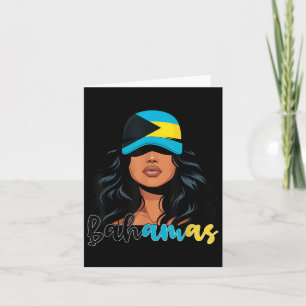 Bahamian Girl Bahamas Flag Proud Bahamian Women  Card