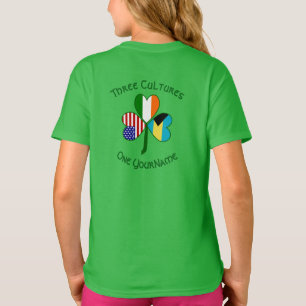 Bahamian Irish American Shamrock Personalized T-Shirt