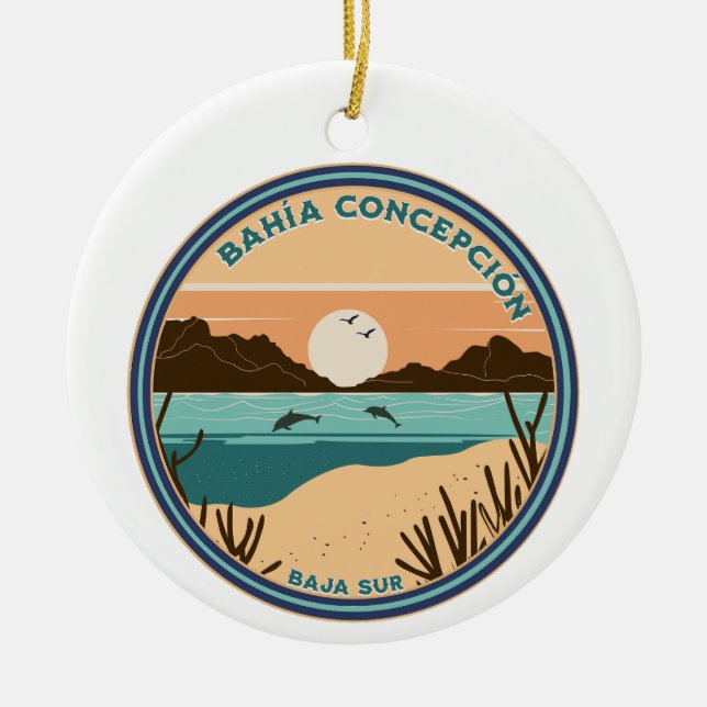 Bahía Concepción Baja California Sur Mexico Ceramic Ornament (Front)