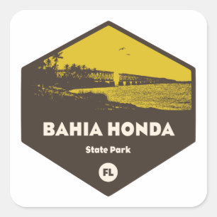 Bahia Honda State Park Florida Square Sticker